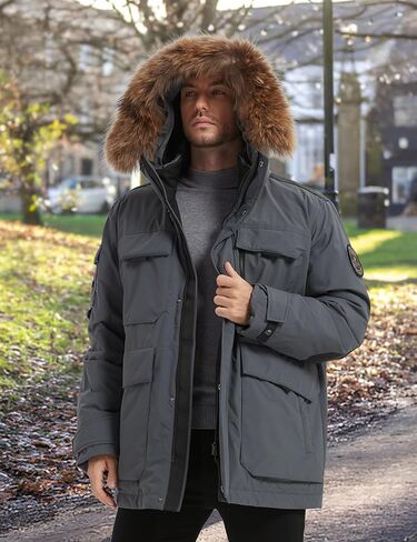 Men's Down Jacket Packable Heavy Parka Jacket in Kuwait