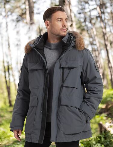 Men's Down Jacket Packable Heavy Parka Jacket in Kuwait