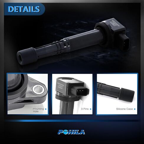 Set of 4 Ignition Coil Pack Spark Plugs Replacement for Honda Accord CRV Civic Element Acura RSX TSX 2002 2003 2004 2005 2006 2007 2008 2009 2.4 2.0 L4 Ignition Coils Spark Plugs UF311 UF583 in Kuwait