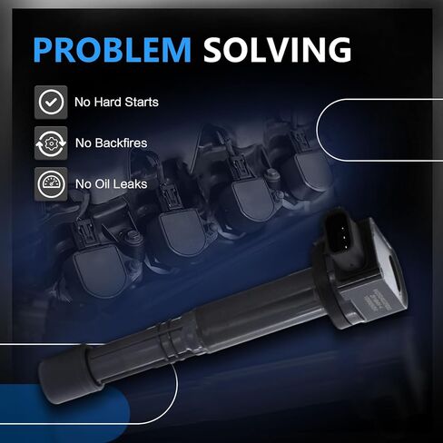 Set of 4 Ignition Coil Pack Spark Plugs Replacement for Honda Accord CRV Civic Element Acura RSX TSX 2002 2003 2004 2005 2006 2007 2008 2009 2.4 2.0 L4 Ignition Coils Spark Plugs UF311 UF583 in Kuwait