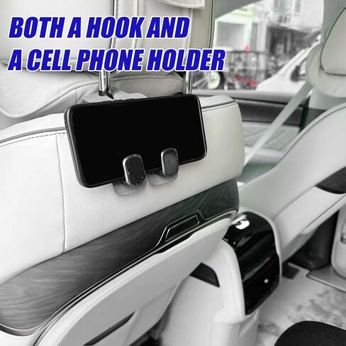 4Packs Car Seat Headrest Hooks, Double Purse Hook for Car,Car Hooks for Purses and Bags Cute, Hooks for Car Seat Back, Brown in Saudi Arabia