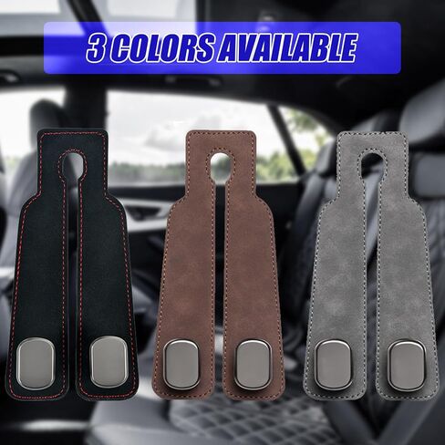 4Packs Car Seat Headrest Hooks, Double Purse Hook for Car,Car Hooks for Purses and Bags Cute, Hooks for Car Seat Back, Brown in Saudi Arabia