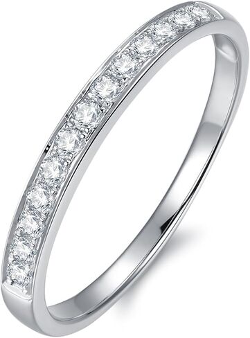 2mm Moissanite Wedding Bands, Moissanite Band Rings for Women, Eternity Rings in Saudi Arabia