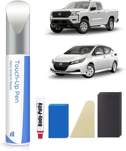 Glacier White/White(QAK) Touch Up Paint Repair Kit Compatible with Nissan - DIY Kit Exactly Matches Chips and Nicks in Kuwait