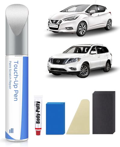 Glacier White/White(QAK) Touch Up Paint Repair Kit Compatible with Nissan - DIY Kit Exactly Matches Chips and Nicks in Kuwait