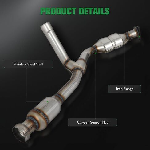 SCITOO 645159 محول حفاز مناسب لسيارة Chevy For Silverado 1500 2014-2018، لـ Suburban 2015-2020، لـ Tahoe 2015-2020، مناسب لـ GMC لـ Sierra 1500 2014-2018، لـ Yukon XL، 4.3L 5.3L، متوافق مع EPA in Saudi Arabia