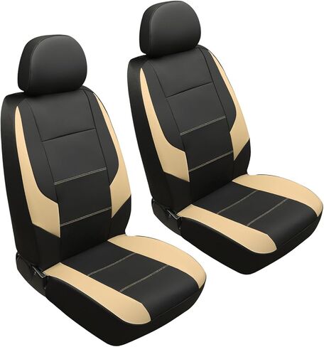 GIANT PANDA Front Car Seat Cover for Mazda, Leather Bucket Seat Covers Custom Fit Mazda CX-5 3 6 CX-9 CX-30 CX-7 Tribute (Black) in Kuwait