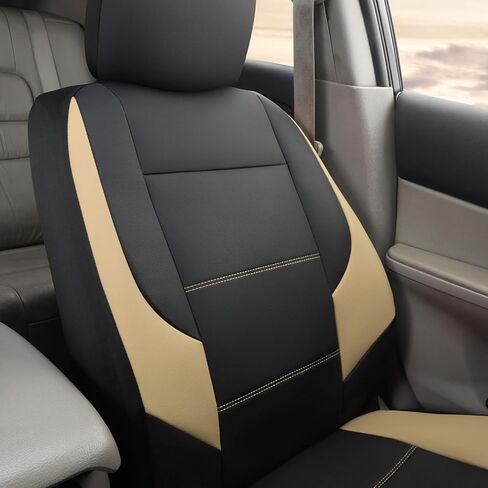 GIANT PANDA Front Car Seat Cover for Mazda, Leather Bucket Seat Covers Custom Fit Mazda CX-5 3 6 CX-9 CX-30 CX-7 Tribute (Black) in Kuwait