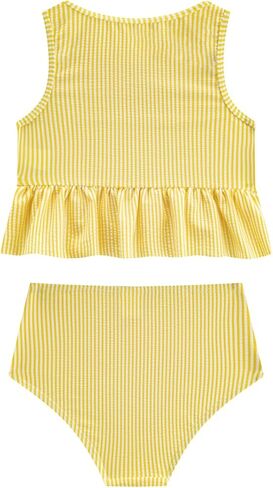LIZENS Girls Two Piece Swimwear Striped Swimsuit for Kids Girls Swimsuit Tankini Set in Kuwait