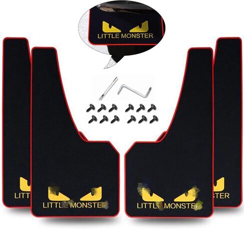 4 Pcs Black Auto Car Mud Flaps Front and Rear Splash Guards Soft Material Rubber Mud Guard for Universal Vehicle Modified Car 43.5CM23CM0.5CM(Cat Eye) in Saudi Arabia
