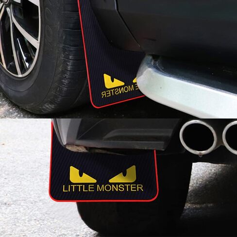 4 Pcs Black Auto Car Mud Flaps Front and Rear Splash Guards Soft Material Rubber Mud Guard for Universal Vehicle Modified Car 43.5CM23CM0.5CM(Cat Eye) in Saudi Arabia
