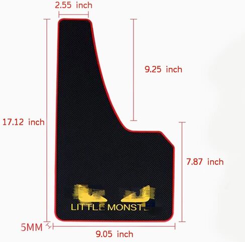 4 Pcs Black Auto Car Mud Flaps Front and Rear Splash Guards Soft Material Rubber Mud Guard for Universal Vehicle Modified Car 43.5CM23CM0.5CM(Cat Eye) in Saudi Arabia