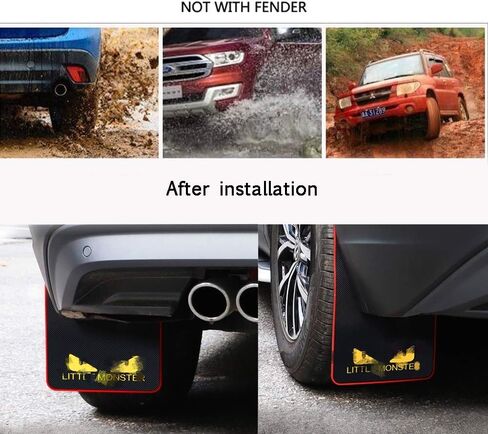 4 Pcs Black Auto Car Mud Flaps Front and Rear Splash Guards Soft Material Rubber Mud Guard for Universal Vehicle Modified Car 43.5CM23CM0.5CM(Cat Eye) in Saudi Arabia