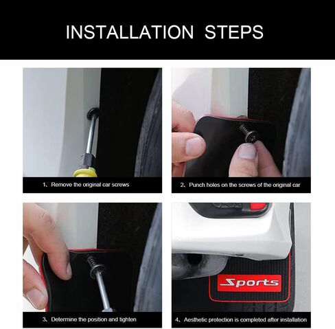 4 Pcs Black Auto Car Mud Flaps Front and Rear Splash Guards Soft Material Rubber Mud Guard for Universal Vehicle Modified Car 43.5CM23CM0.5CM(Cat Eye) in Saudi Arabia