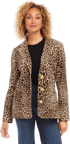 Karen Kane Women's Leopard Corduroy Jacket in Saudi Arabia