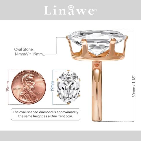 Linawe Cubic Zirconia Imitation Diamond Moissanite Rings for Women, 14K Gold/Rose Gold/Silver Adjustable Chunky Ring, Costume Rhinestone Jewelry for Wedding Engagement in Saudi Arabia