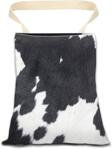 Car Garbage Can, Car Trash Bag, Car Garbage Bag, Hanging Car Trash Can for Car Accessories, Vehicle, Travelling, Camping, Cute Car Back Seat Organizer, White Black Cow Print in Kuwait