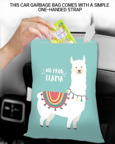 Car Garbage Can, Car Trash Bag, Car Garbage Bag, Hanging Car Trash Can for Car Accessories, Vehicle, Travelling, Camping, Cute Car Back Seat Organizer, White Black Cow Print in Kuwait