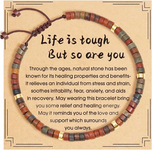 Get Well Gifts for Women,Healing Natural Stone Inspirational Bracelets for Best Friends Women birthday gifts in Saudi Arabia