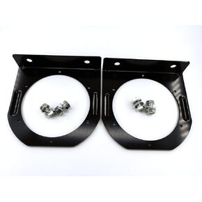 Replacement 4" Round Trailer Tail Light L Mounting Bracket for 4" Round Light Powder Coated Truck Boat RV (2pack