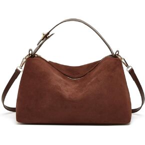 2024 Trendy Faux Suede Pillow Bag Retro Shoulder Bag Fall Winter Versatile Commuter Crossbody Tote Matte Underarm Bag