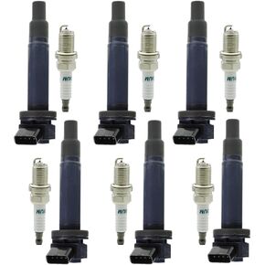 Set of 6 Ignition Coils UF267 and 4504 Iridium Spark Plugs Compatible with 1999-2018 Lexus Toyota Lexus ES300 RX300 ES330 RX330 Sienna Highlander Avalon Camry Solara 3.0L 3.3L V6