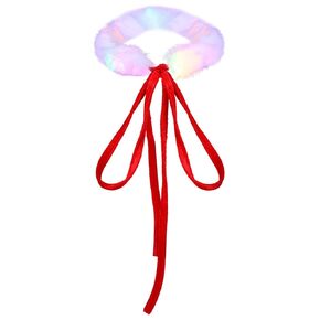 Sixexey Light Up Christmas Choker Necklace LED Xmas Fluffy Necklaces Christmas Costume Accessories for Women