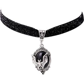 Sacina Gothic Bat Choker Necklace, Victorian Necklace, Vampire Bat Pendant, Goth Halloween Jewelry Gift for Women, Christmas Gift for Women (Victorian Bat Choker)