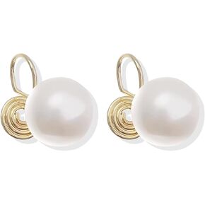 Pearl Clip on Earrings Heart Earrings Non Pierced Clip Earrings for Women Small Hoop Clip on Earrings Dainty Jewelry Birthday Valentines Day Gifts