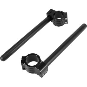 Motoforti 1 Pair 41mm Motorcycle Handlebar Adjustable Motorbike Clip Ons Handle Bar Universal Replacement Black