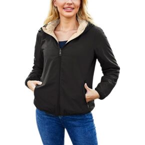Lightweight Jacket Women Trench Coat with Hood Waterproof Insulated Windbreaker Packable Puffer Jacket