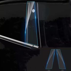 B Pillar Clear TPU Film, Window Center Pillar TPU Protective Film,Precut TPU A-Pillar B-Pillar Clear Protective Film,Anti-Scratch Waterproof Film Compatible with Tesla (Model y B Pillar 2pcs)