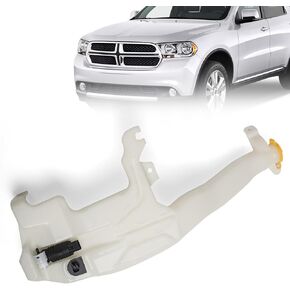 Washer Fluid Reservoir Compatible with Dodge Durango/Jeep Grand Cherokee 2011-2022, Jeep Grand Cherokee WK 2022 Windshield Washer Tank with Pump/Cap W/O Headlight Washer Hole 55079365AF