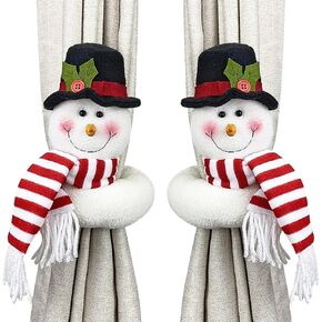 2Pcs Christmas Curtain Buckles Christmas Decorations Christmas Tree Decorations Home Decor Cartoon Curtain Tieback Curtain Holdbacks Buckle Hook Fastener for Christmas