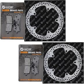 NICHE Front Brake Rotor Pad Semi Metallic Kit for BMW HP2 34117710743 34118534234 34117711428 34118526575 34117711429
