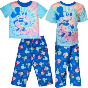 Disney Mickey Mouse Pajamas Set, 2 Piece Sleepwear for Toddlers and Little Kids, 2T, 3T, or 4T Multi