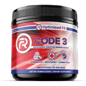 Code 3 Micronized Creatine Monohydrate for First Responders, 60 Servings, 2 Month Supply