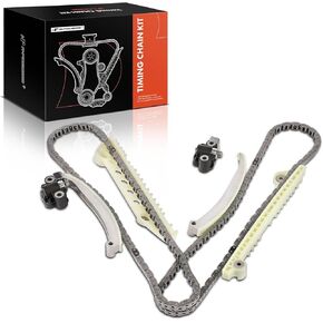 A-Premium 8PCS Engine Timing Chain Kit W/Tensioner & Guide Compatible with Ford, Lincoln & Mercury - F-150, Explorer, Mustang, Expedition, E-150, E-250, Explorer Sport Trac, Town Car - SOHC V8 4.6L