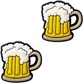 Beer Shoe Charms - Fun Beverage-Themed Decoration Charms Gift for Boys Kids Teens and Adults - Set of 2