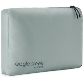 eagle creek Pack-It Isolate Cube M - Medium Packing Cubes for Travel Made with Durable Water-Resistant Nylon, Self-Repairing Zipper & Quick-Grab Handle Storm Grey -Isolate (New)