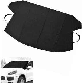 Automotive Windshield Snow Covers, Windshield Frost Cover, Car Snow Cover, 75" x 47.25" Windshield Frost Protector Cover, Universal for Most Cars (Black #1 PC)