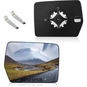 BDFHYK Passenger Right Side Mirror Glass Compatible With F-150 Convex rear view mirror with backing plate, Replaces 4L3Z17K707AB(Right)