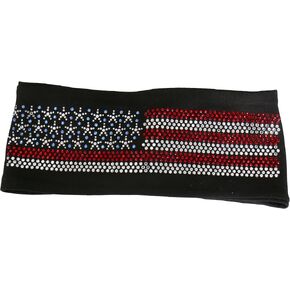 Hot Leathers Women's American Flag Bling Wrap (Black, OSFM)