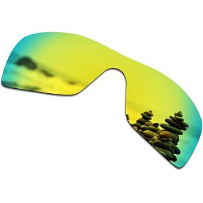 SmartVLT Men's Ice Blue&Fire Red Replacement Lenses for Oakley Batwolf OO9101 Sunglass