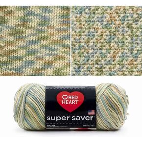 RED HEART Super Saver Yarn, 1 Pack, Print-Aspen