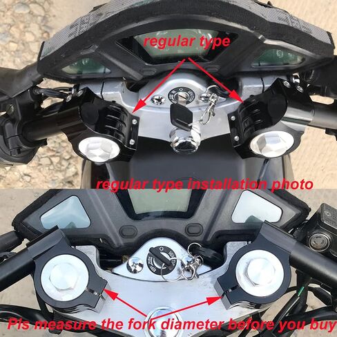 41mm Clip ons Handlebar Fit for Fork Tube 41mm cafe Racer Motorcycle handlebars 7/8", 41 mm Clip on Assembly CNC Black Bars in Saudi Arabia