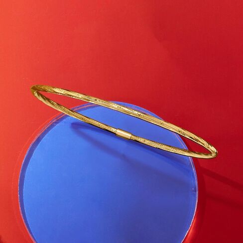 Ross-Simons Italian 14kt Yellow Gold Twisted Bangle Bracelet. 8 inches in Saudi Arabia