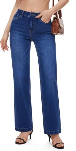 FLYING BANANA Women's High Waisted Wide Leg Baggy Jeans Stretchy Loose Denim Pants in Saudi Arabia