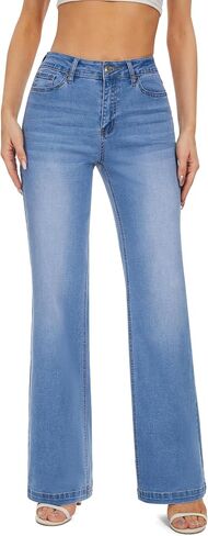 FLYING BANANA Women's High Waisted Wide Leg Baggy Jeans Stretchy Loose Denim Pants in Saudi Arabia
