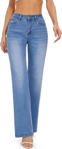 FLYING BANANA Women's High Waisted Wide Leg Baggy Jeans Stretchy Loose Denim Pants in Saudi Arabia